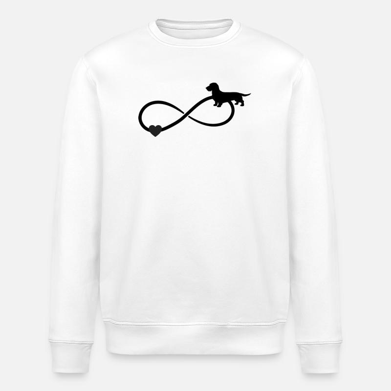 Wire-haired Dachshund Dachshund Infinity - Stanley/Stella ROLLER Unisex Organic Sweatshirt - white