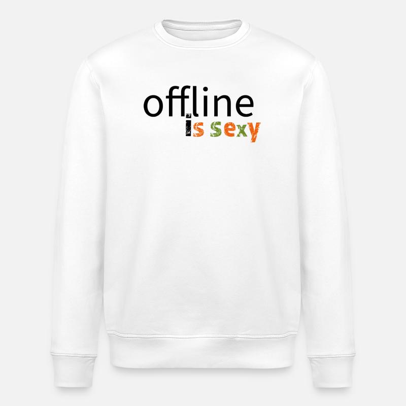 offline is sexy! - Stanley/Stella Unisex Bio-Sweatshirt ROLLER - Weiß