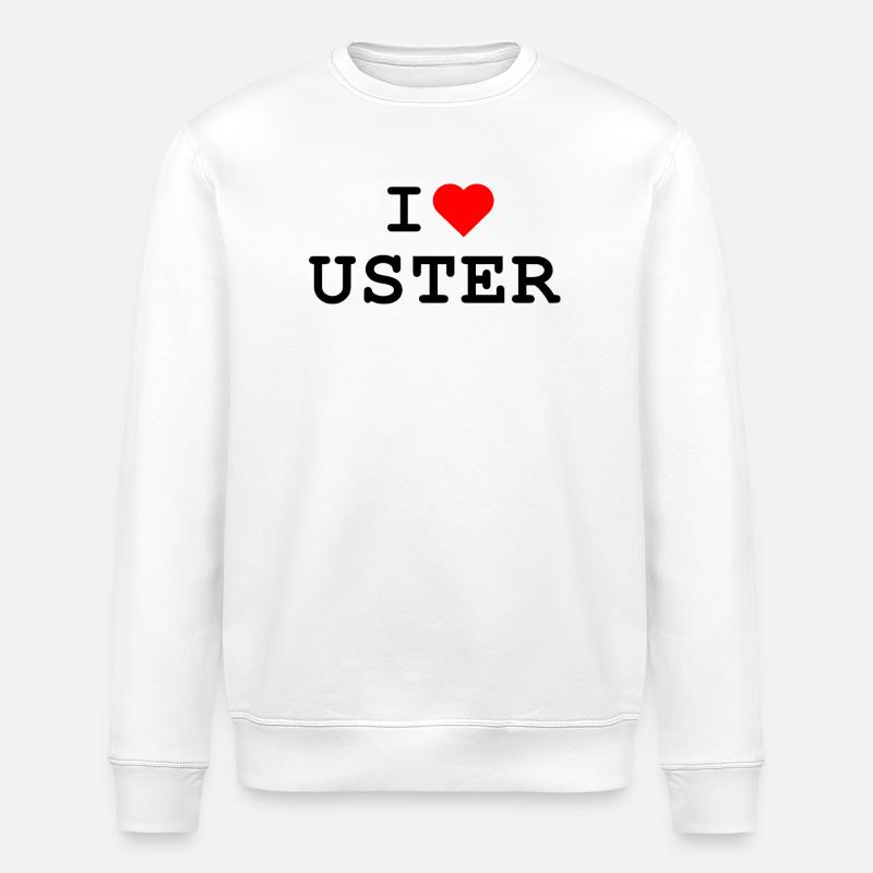 Ich liebe Uster - I love Uster - Stanley/Stella ROLLER Unisex Organic Sweatshirt - white