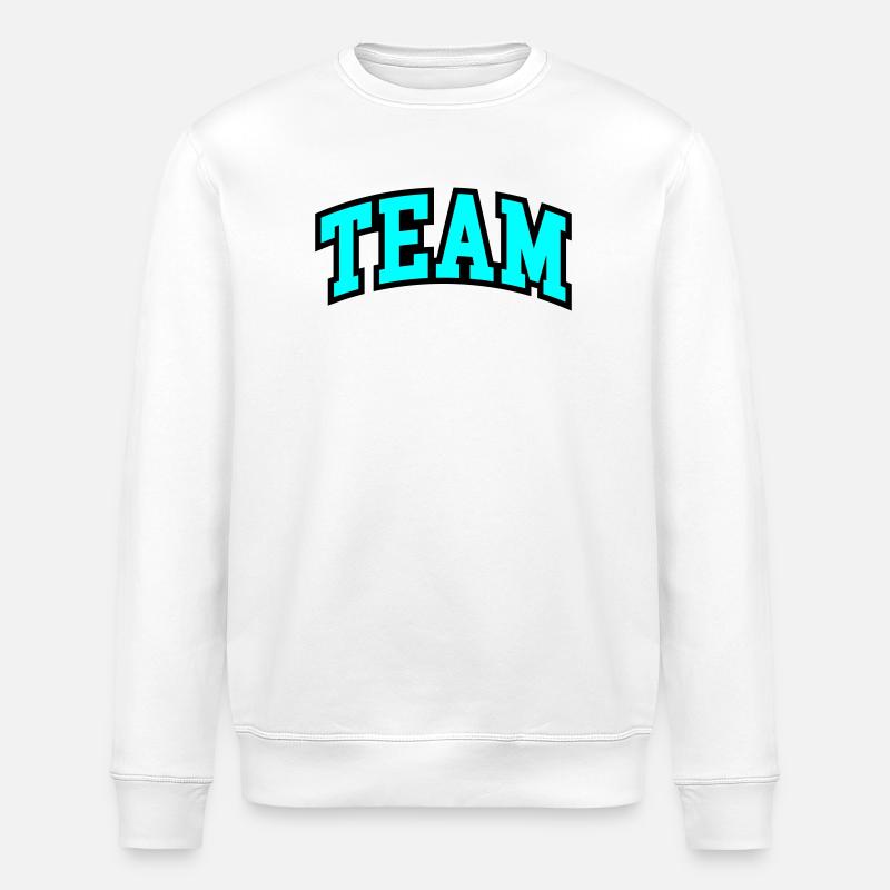 Team Schriftzug - Stanley/Stella Unisex Bio-Sweatshirt ROLLER - Weiß