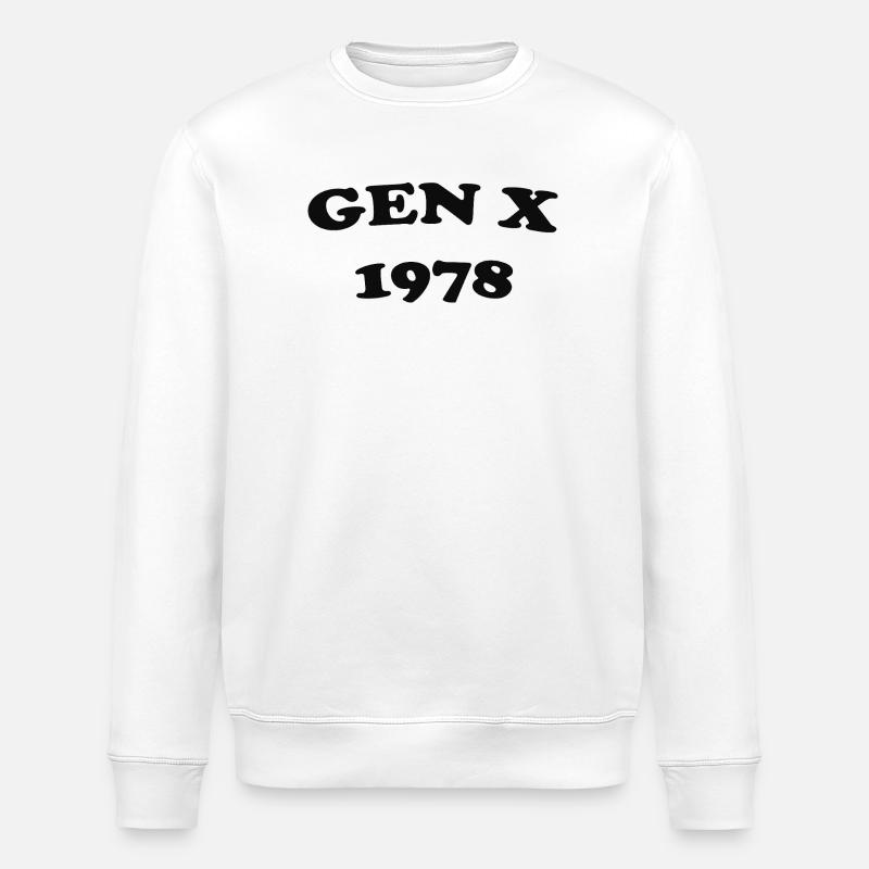 Gen X 1978 Retro Emblem - Stanley/Stella Unisex Bio-Sweatshirt ROLLER - Weiß