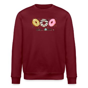 Glasierte Donuts mit Sprinkles Abbildung - Stanley/Stella Unisex Bio-Sweatshirt ROLLER - Weiß - Vorne - Nik (191cm)