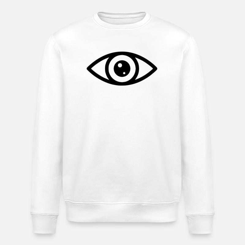 Augensilhouette - Stanley/Stella Unisex Bio-Sweatshirt ROLLER - Weiß