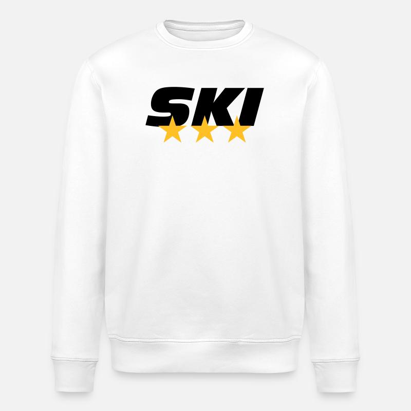 schilaufen - Stanley/Stella Unisex Bio-Sweatshirt ROLLER - Weiß