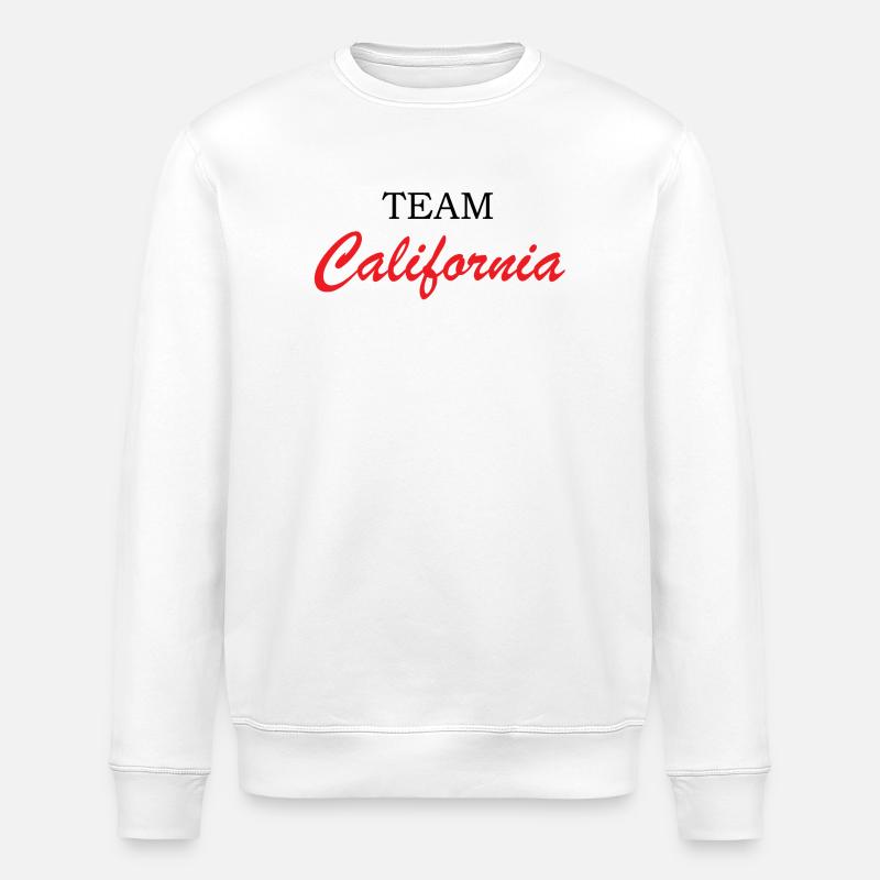 California Script Red - Stanley/Stella ROLLER Unisex Organic Sweatshirt - white