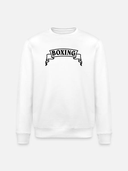 Boxen Boxtext in Wimpel oder Banner - Stanley/Stella Unisex Bio-Sweatshirt ROLLER - Weiß