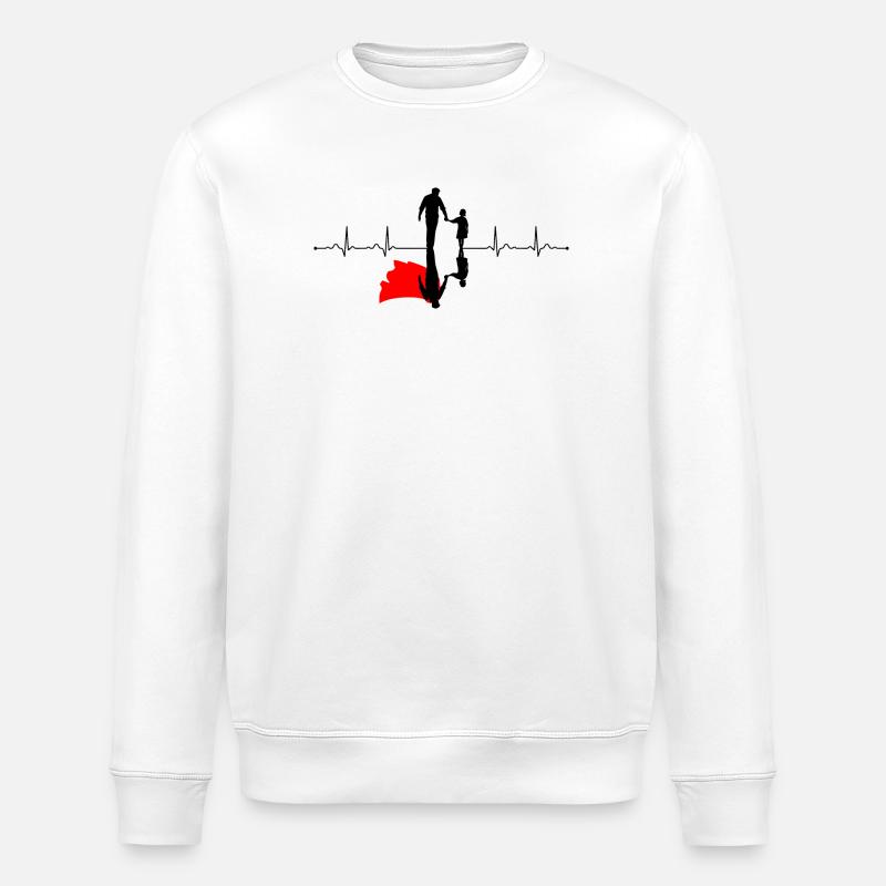 Silhouette d’Ombre Cramoisie - Sweat bio ROLLER Stanley/Stella Unisexe - blanc