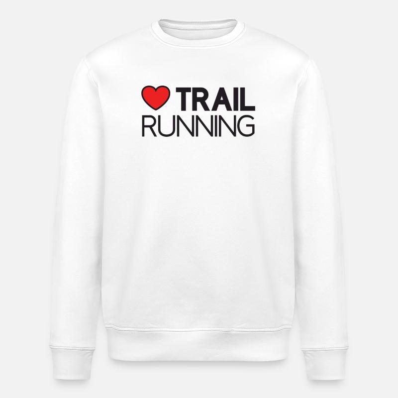 Ich liebe Trailrunning - Stanley/Stella Unisex Bio-Sweatshirt ROLLER - Weiß