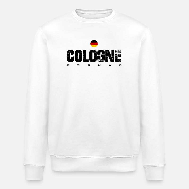 Drapeau allemand Crête Cercle - Sweat bio ROLLER Stanley/Stella Unisexe - blanc