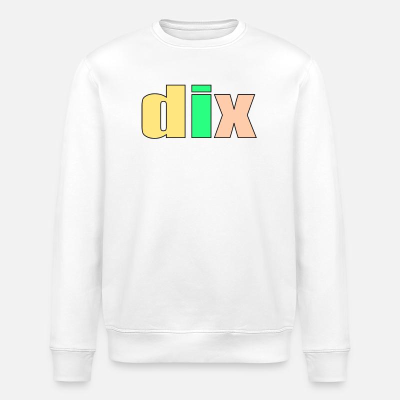 DIX 10 ans 10e anniversaire - Sweat bio ROLLER Stanley/Stella Unisexe - blanc