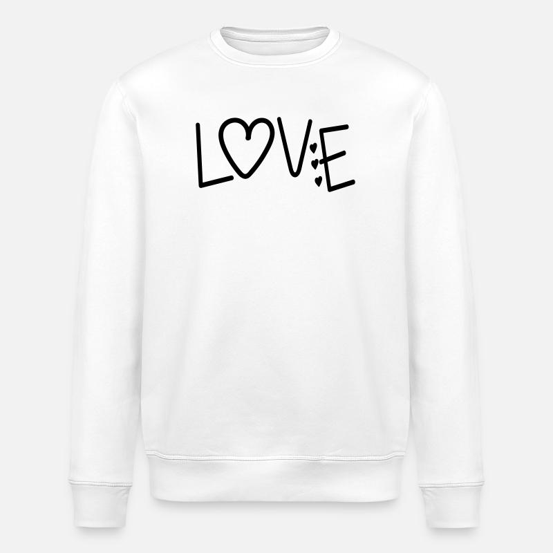 SAINT VALENTIN CITATION AMOUR - Sweat bio ROLLER Stanley/Stella Unisexe - blanc