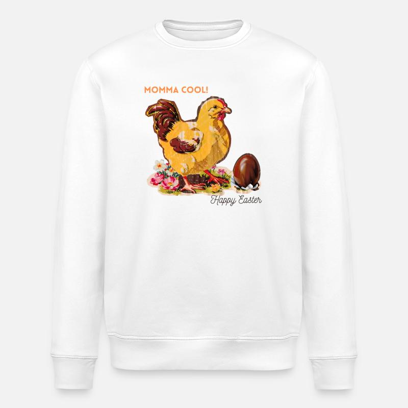 Easter Gift for Mom - Stanley/Stella ROLLER Unisex Organic Sweatshirt - white