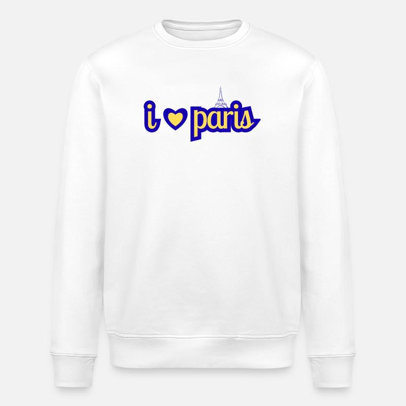 Ich liebe Paris - Stanley/Stella Unisex Bio-Sweatshirt ROLLER - Weiß