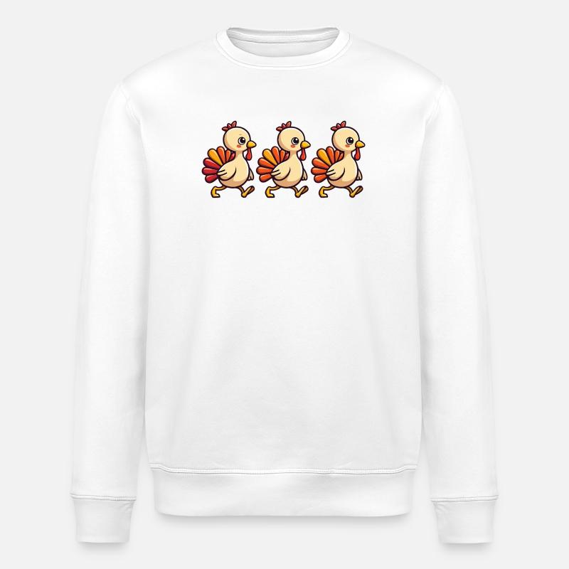 Bébé dinde de Thanksgiving - Sweat bio ROLLER Stanley/Stella Unisexe - blanc