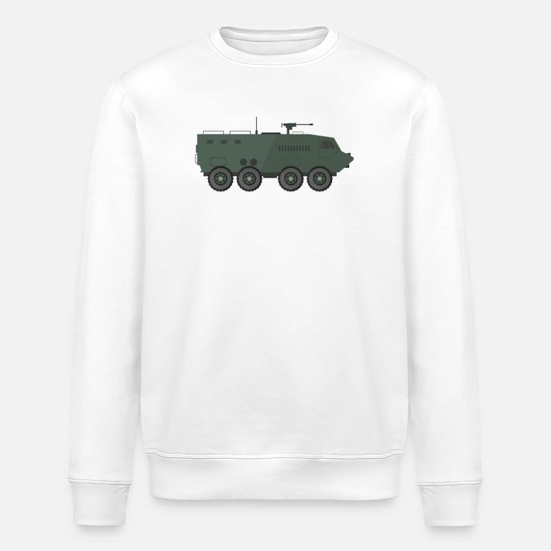 Militärpanzer - Stanley/Stella Unisex Bio-Sweatshirt ROLLER - Weiß