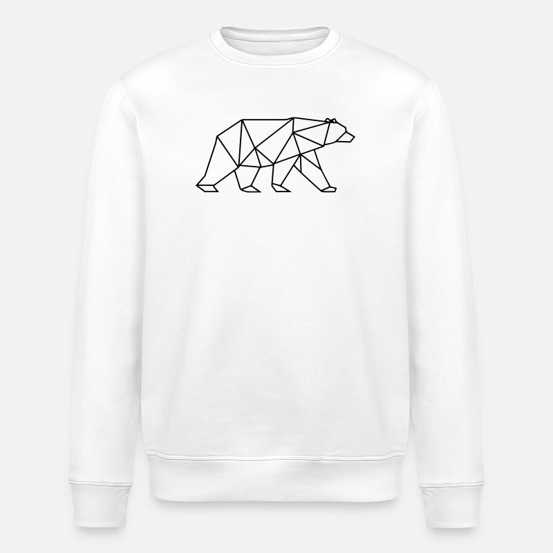 Polygone d’ours - Sweat bio ROLLER Stanley/Stella Unisexe - blanc