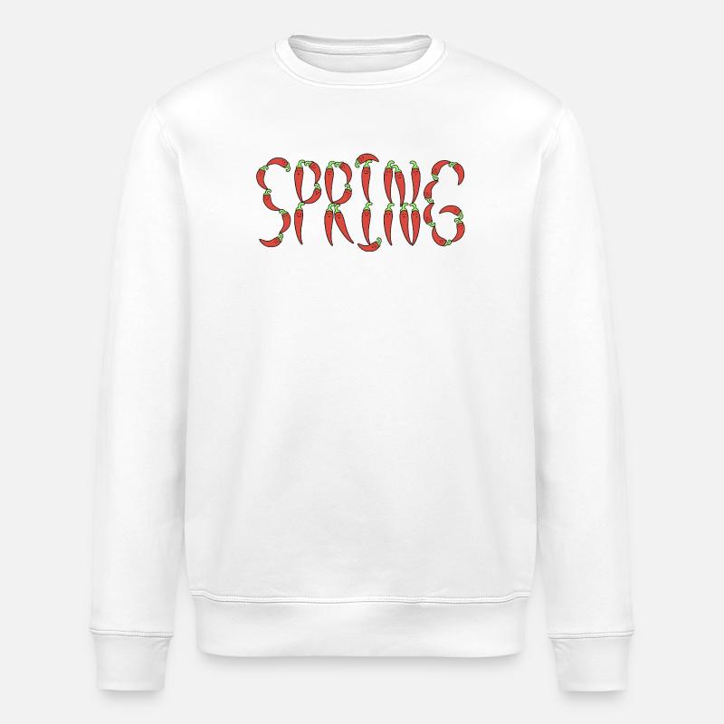 Source du piment - Sweat bio ROLLER Stanley/Stella Unisexe - blanc