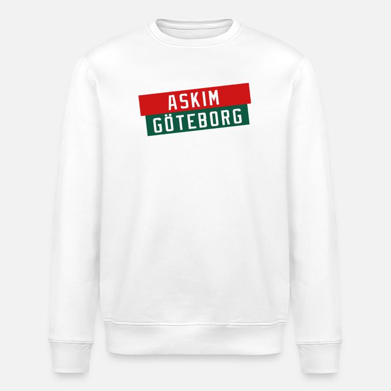Askim Göteborg Farbblock-Logo - Stanley/Stella Unisex Bio-Sweatshirt ROLLER - Weiß