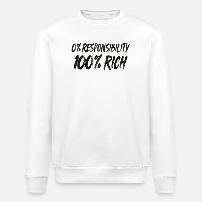 0 % Responsabilité 100 % Richesse - Sweat bio ROLLER Stanley/Stella Unisexe - blanc