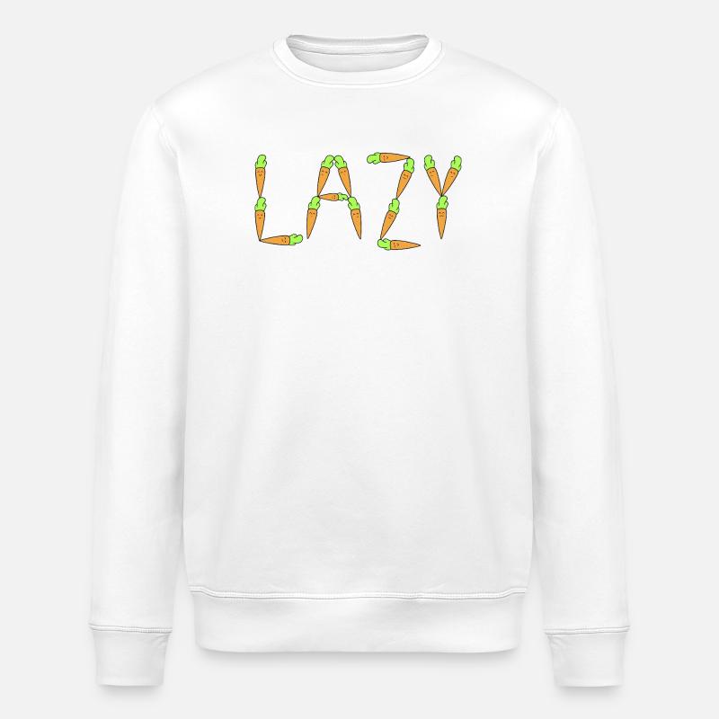 Carrot lazy - Stanley/Stella ROLLER Unisex Organic Sweatshirt - white