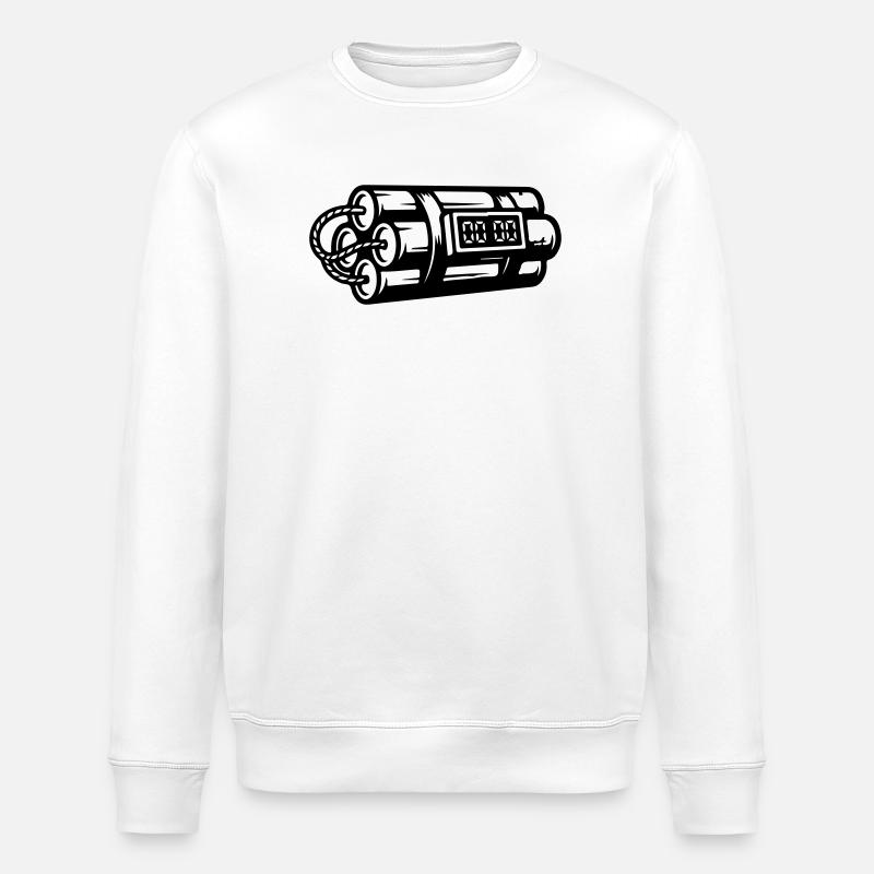 Zeitbombe Sprengstoff Dynamit - Stanley/Stella Unisex Bio-Sweatshirt ROLLER - Weiß