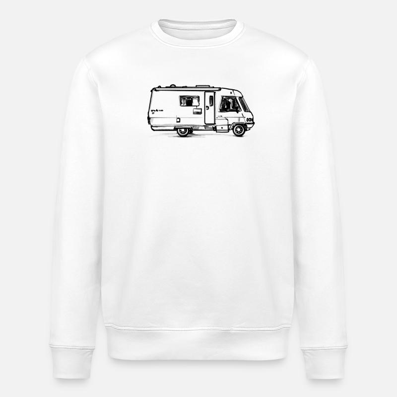 Camper - Illustration - Stanley/Stella Unisex Bio-Sweatshirt ROLLER - Weiß