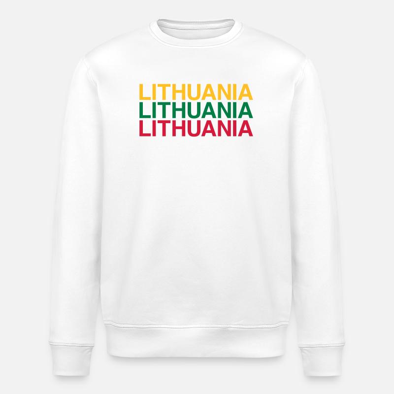 LITUANIE Drapeau de la Lituanie - Sweat bio ROLLER Stanley/Stella Unisexe - blanc