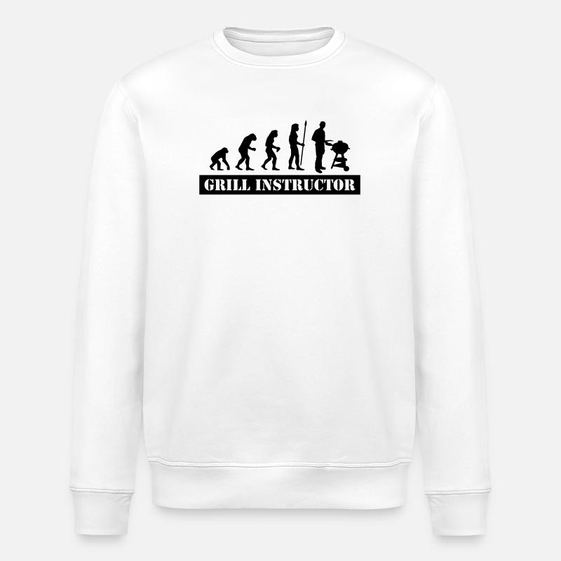 evolution grill instructor - Stanley/Stella ROLLER Unisex Organic Sweatshirt - white