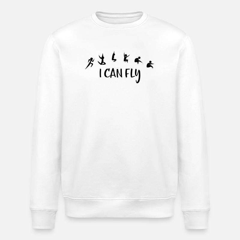 Weitsprung - Stanley/Stella Unisex Bio-Sweatshirt ROLLER - Weiß