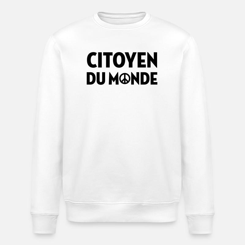 revolution / paix / peuple / voyage / écolo / - Sweat bio ROLLER Stanley/Stella Unisexe - blanc