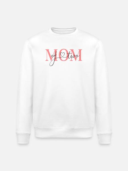 Mom of two! -personalizable - Stanley/Stella ROLLER Unisex Organic Sweatshirt - white