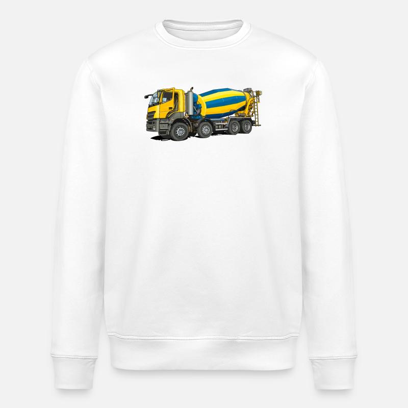 Betonmischer - Stanley/Stella Unisex Bio-Sweatshirt ROLLER - Weiß