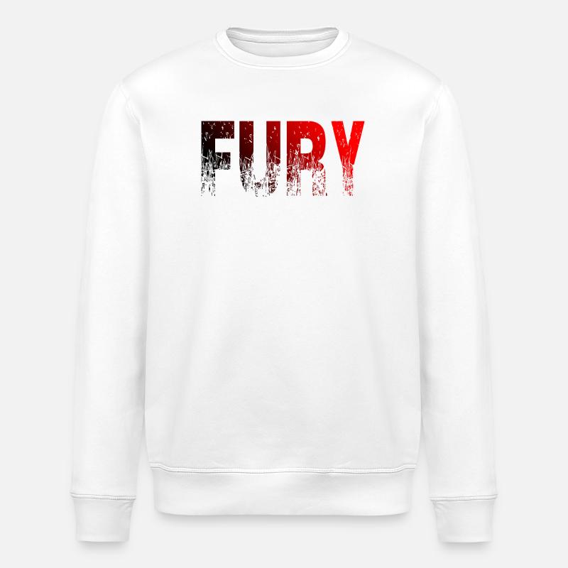 Fury Rot & Schwarz - Stanley/Stella Unisex Bio-Sweatshirt ROLLER - Weiß