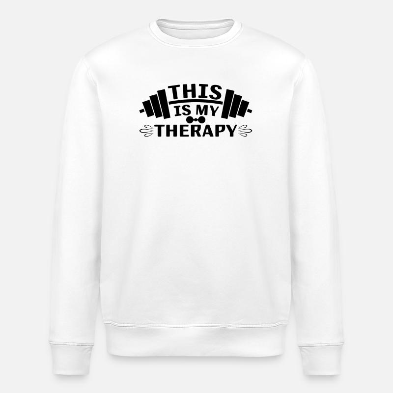 This is my Therapy - Stanley/Stella ROLLER Unisex Organic Sweatshirt - white