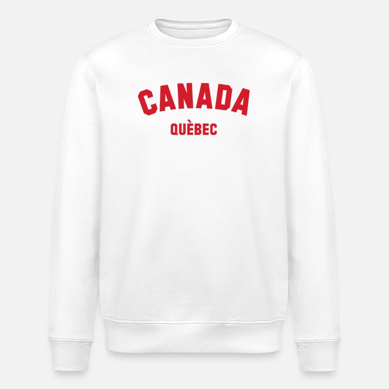QUEBEC, Canada Kanada - Stanley/Stella ROLLER Unisex Organic Sweatshirt - white