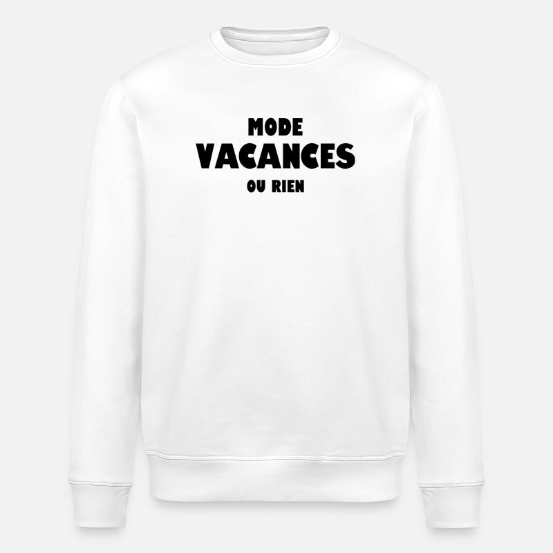Mode vacances ou rien - Sweat bio ROLLER Stanley/Stella Unisexe - blanc