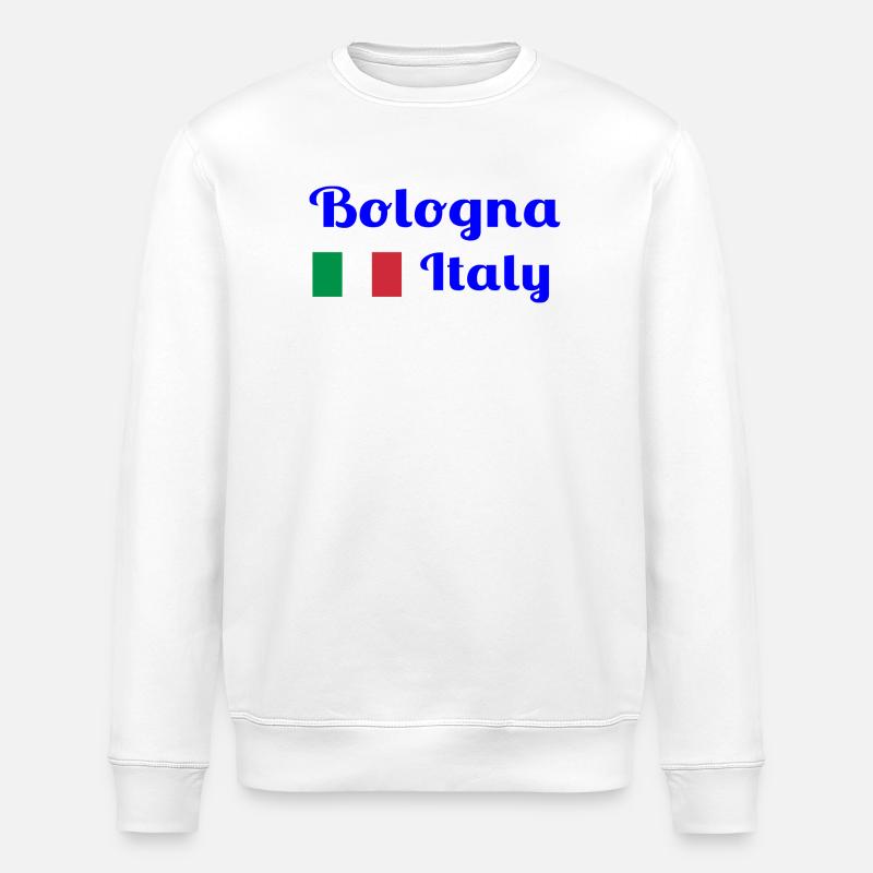 Bologne, Italie - Imprimés élégants - Sweat bio ROLLER Stanley/Stella Unisexe - blanc