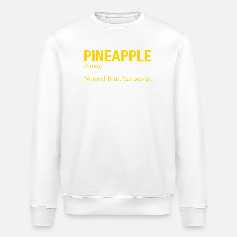 PINEAPPLE Ananas - Stanley/Stella ROLLER Unisex Organic Sweatshirt - white