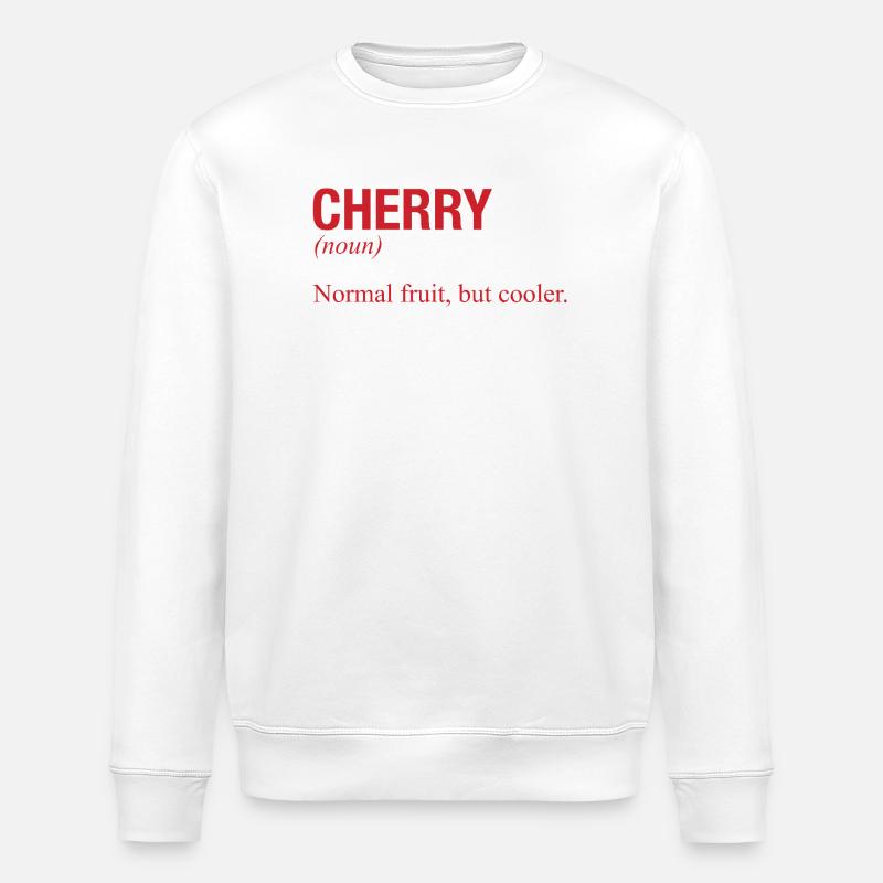 CHERRY Kirsche - Stanley/Stella Unisex Bio-Sweatshirt ROLLER - Weiß