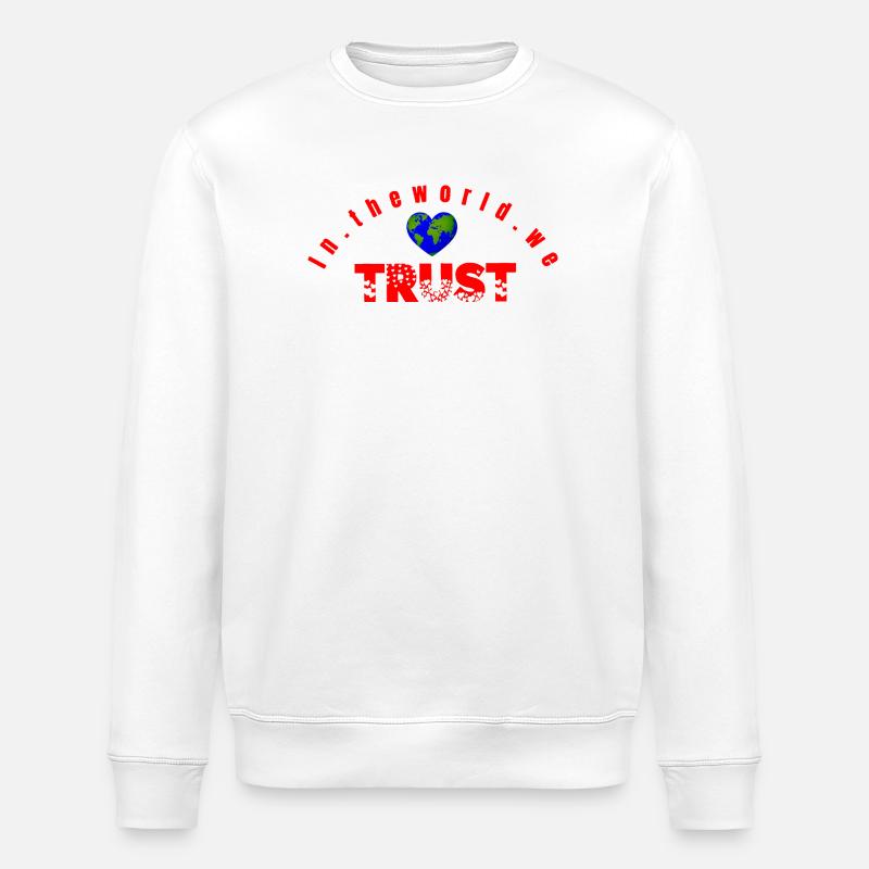 Dans le World Trust - Sweat bio ROLLER Stanley/Stella Unisexe - blanc