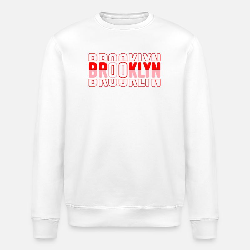 Motif de bloc de néon Brooklyn - Sweat bio ROLLER Stanley/Stella Unisexe - blanc