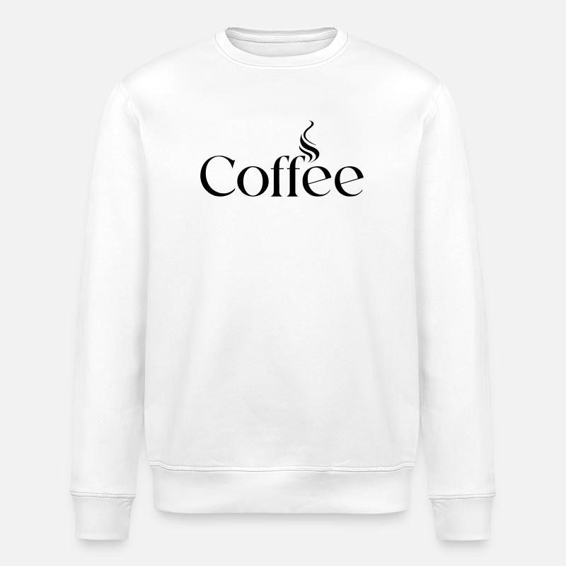 Coffee - Stanley/Stella ROLLER Unisex Organic Sweatshirt - white