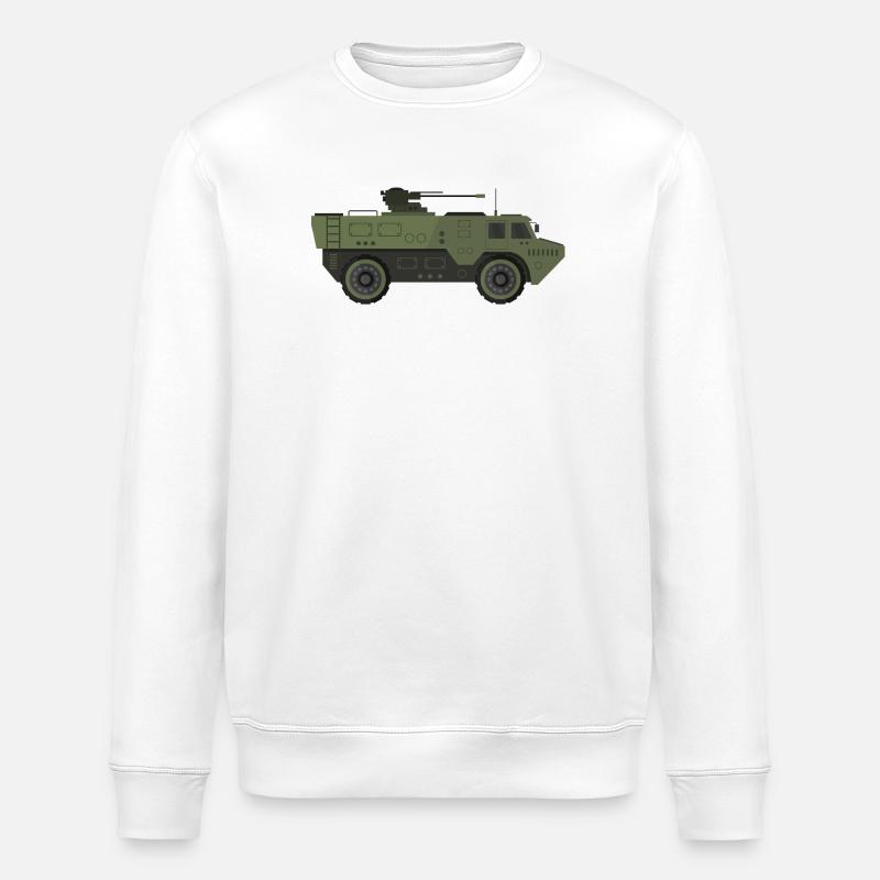 Militärpanzer - Stanley/Stella Unisex Bio-Sweatshirt ROLLER - Weiß