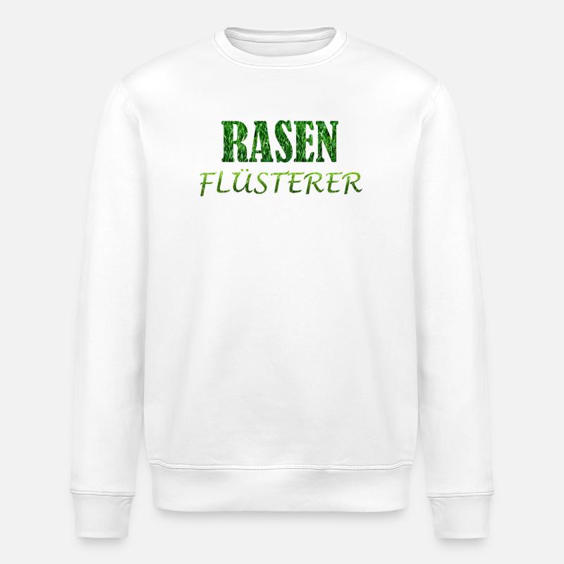 Rasenflüsterer Rasenpfleger Platzwart Greenkeeper - Stanley/Stella Unisex Bio-Sweatshirt ROLLER - Weiß