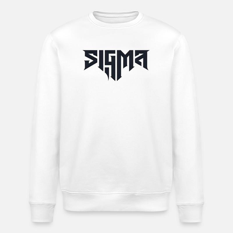 Sigma-Glyphen in schwieriger Typografie - Stanley/Stella Unisex Bio-Sweatshirt ROLLER - Weiß