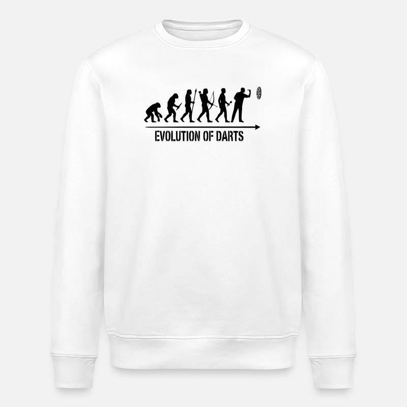 Darts Evolution Hoodie, Socken, Tasse, Top - Stanley/Stella Unisex Bio-Sweatshirt ROLLER - Weiß