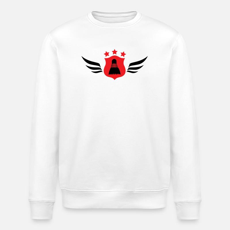 Badminton - Sport - Racket - Stanley/Stella ROLLER Unisex Organic Sweatshirt - white