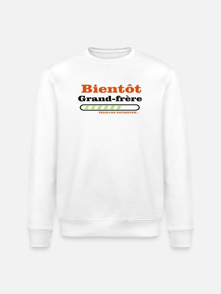 Bald ein großer Bruder - Stanley/Stella Unisex Bio-Sweatshirt ROLLER - Weiß