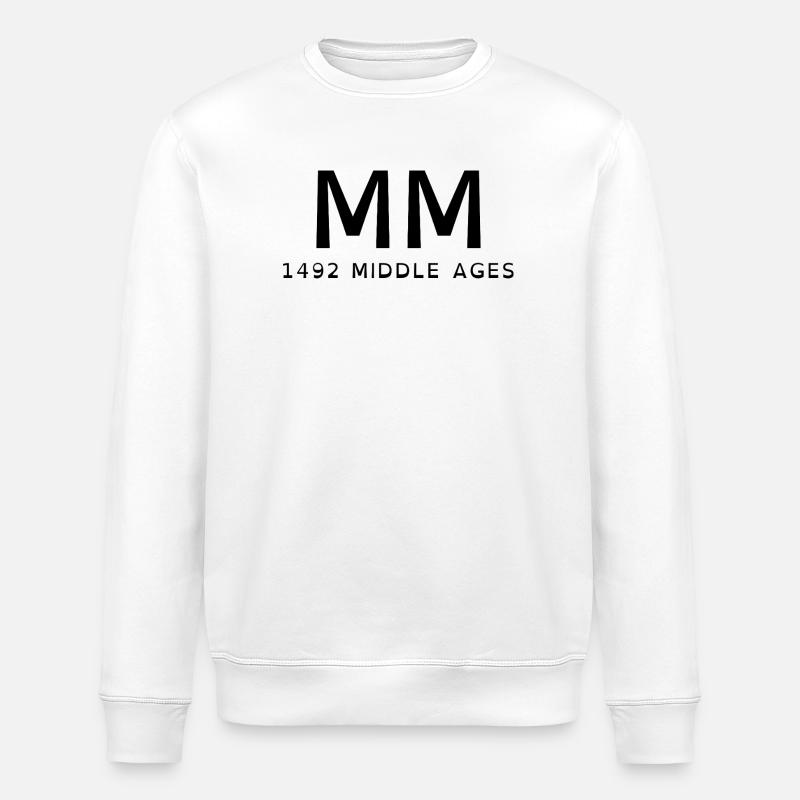 2000_LINE_black - Stanley/Stella ROLLER Unisex Organic Sweatshirt - white