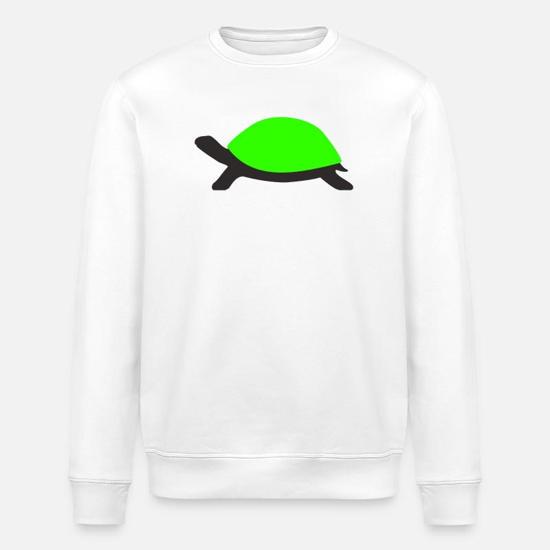 Gezeichnete Schildkröte  - Stanley/Stella Unisex Bio-Sweatshirt ROLLER - Weiß